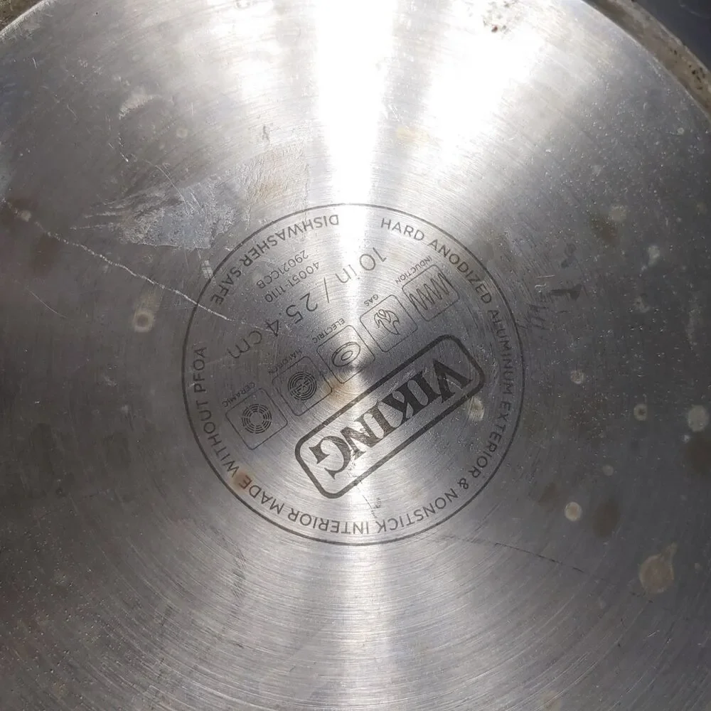 Viking 10-Inch Frying Nonstick Pan Hard Anodized Nonstick - Black Skillet - USED